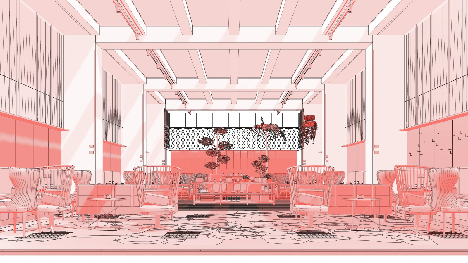 restaurant one point final — exact model in red, pink, white and black